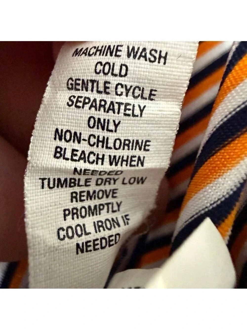 RLX Ralph Lauren Orange‎ Navy Striped Polo Shirt Men's Medium